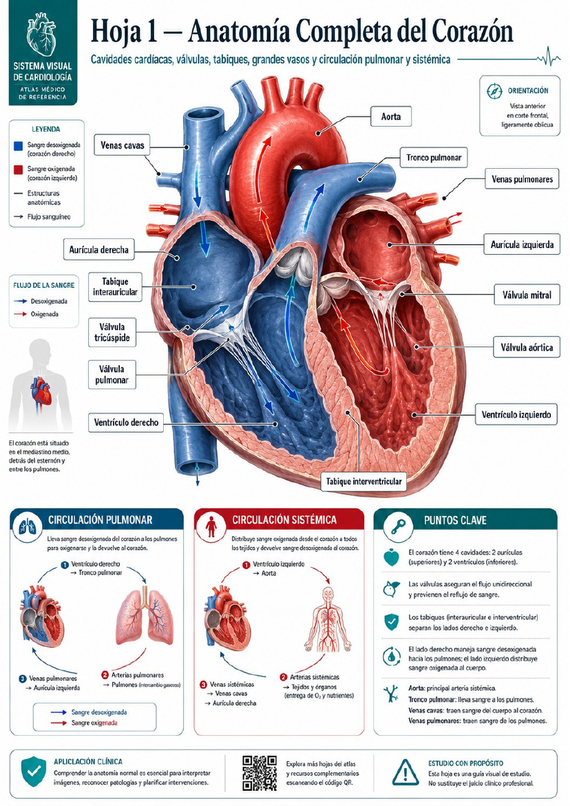 Anatomía Completa del Corazón